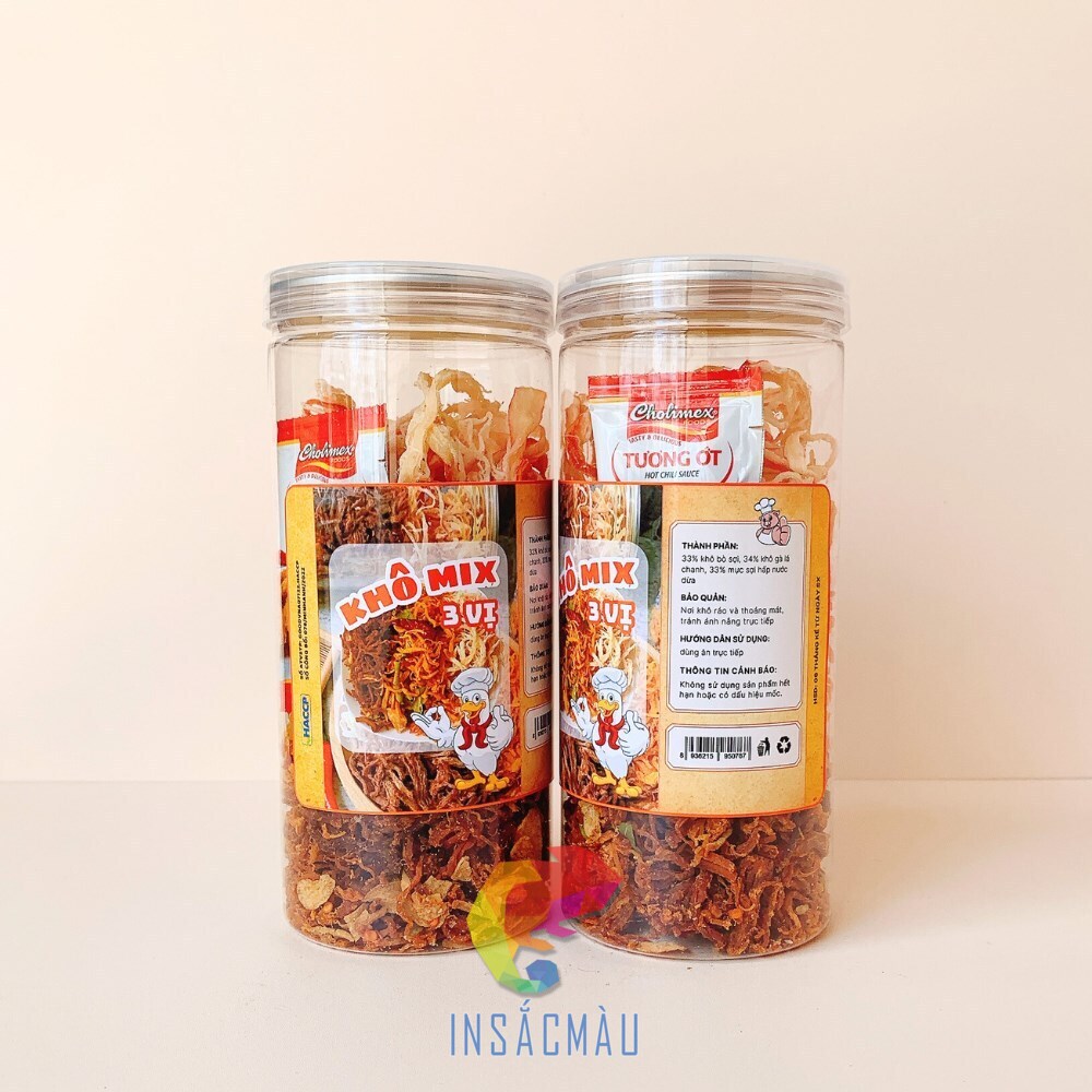 Mẫu tem dán hũ đựng mực khô mix