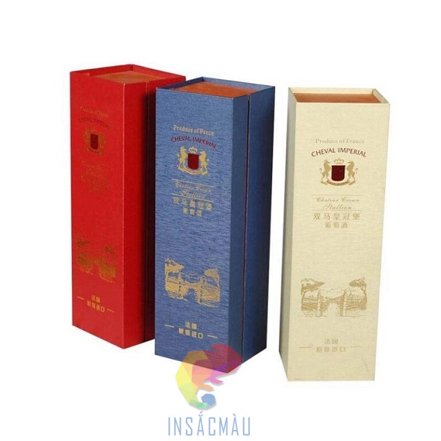 Mẫu hộp đựng rượu in ép kim sang trọng