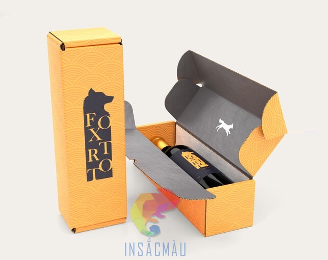 Mẫu hộp giấy đựng rượu kiểu nắp lật