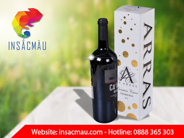 Mẫu hộp đựng 1 chai rượu vang