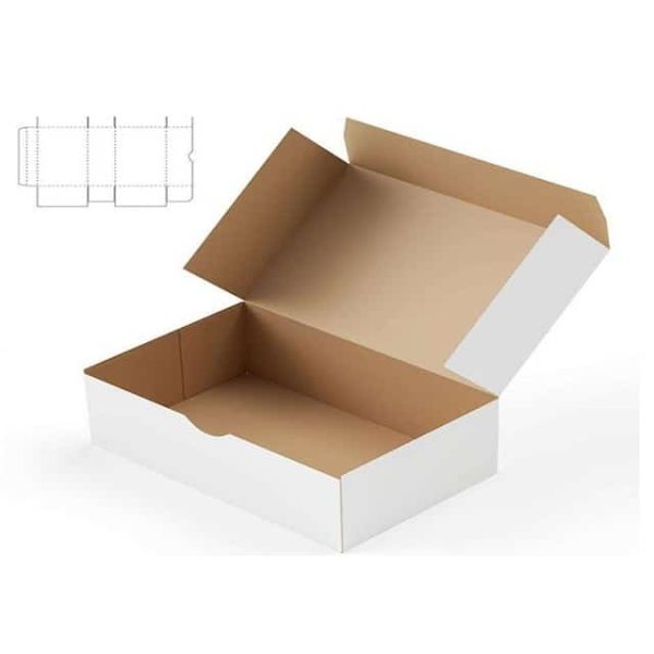 Mẫu hộp giấy carton nắp gài thiết kế đơn giản