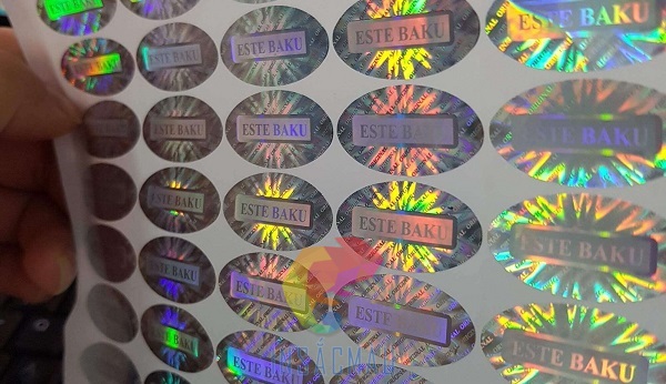 Mẫu tem hologram hình elip