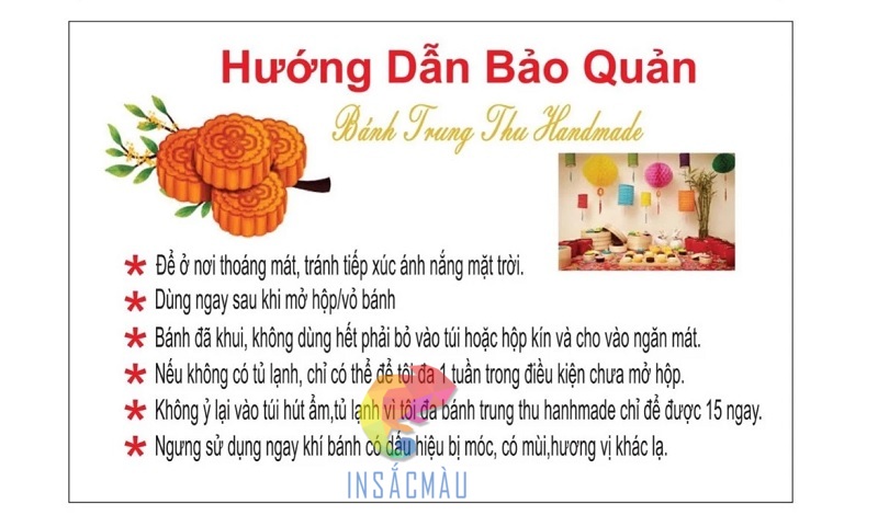 In Tem Nhãn Bánh Trung Thu 50 Mẫu tem hướng dẫn bảo quản bánh trung thu