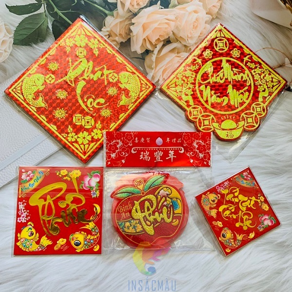 In Tem Nhãn Dán Quà Tết 53 Tem nhãn dán quà Tết nhiều kiểu dáng