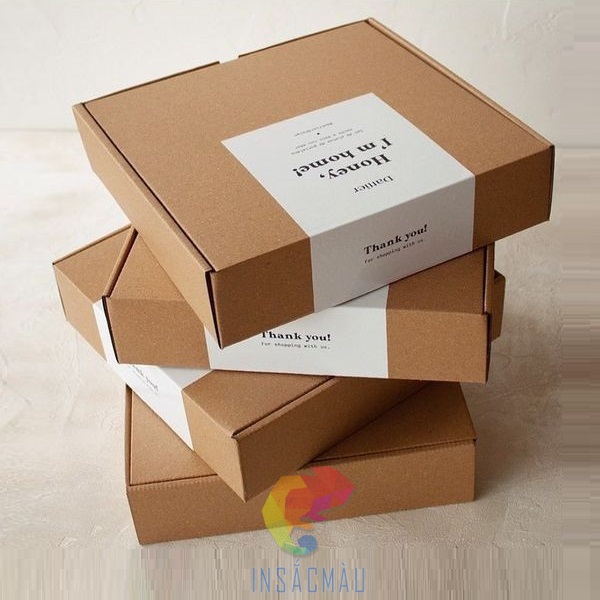 Mẫu hộp carton nắp gài hình vuông