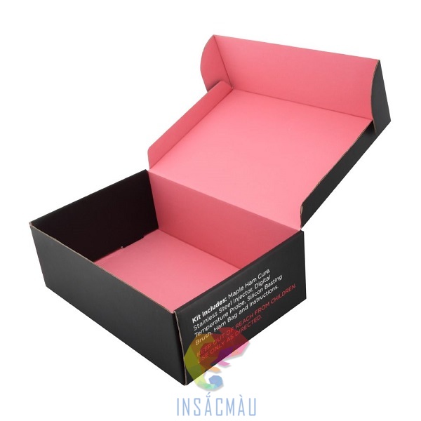 Mẫu hộp giấy carton nắp gài in màu bắt mắt