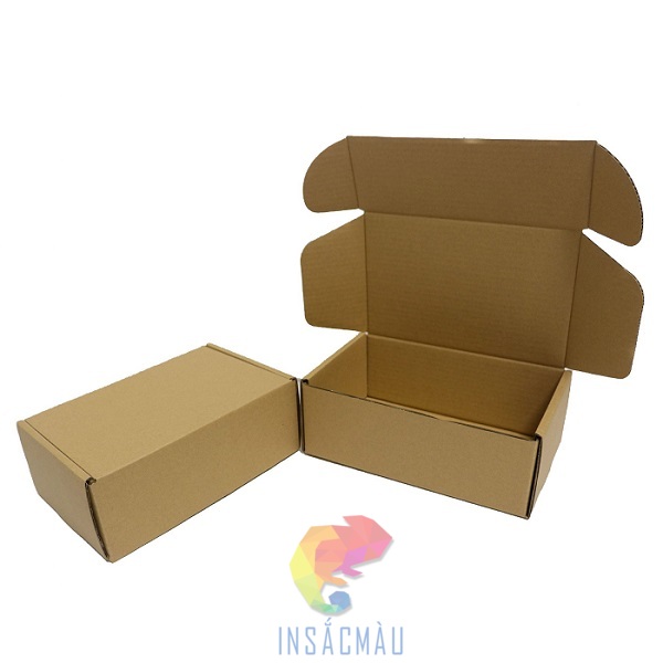 Mẫu hộp giấy carton nắp gài hình chữ nhật