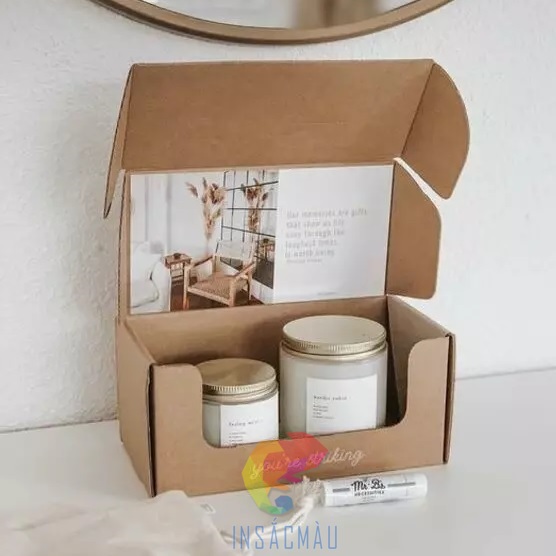 Mẫu hộp carton nắp gài đựng nến thơm