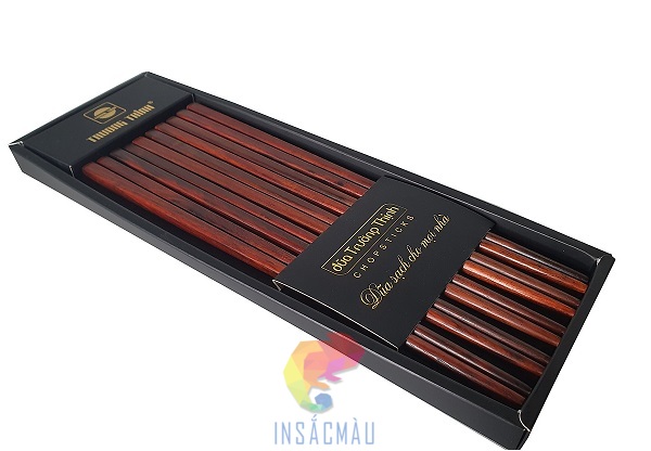 Mẫu hộp giấy đựng đũa có khay cố định