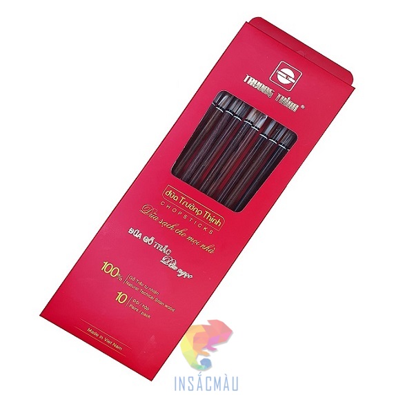 Mẫu hộp giấy đựng đũa đẹp, thiết kế có cửa sổ