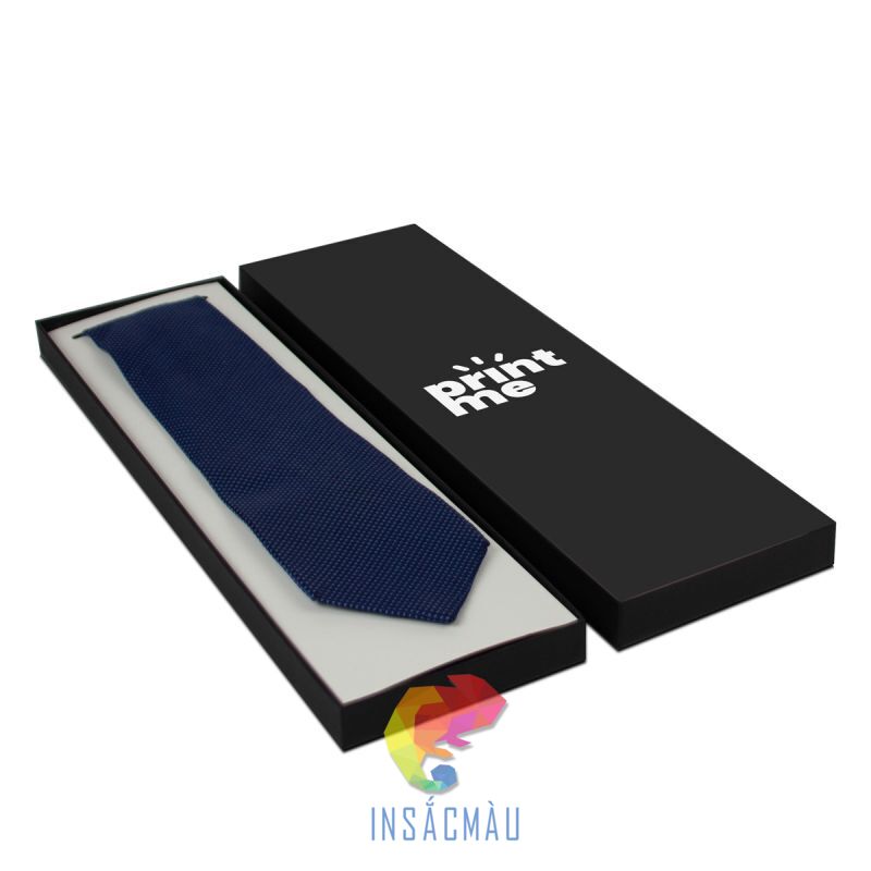 Mẫu hộp đựng caravat xếp phẳng thiết kế đơn giản