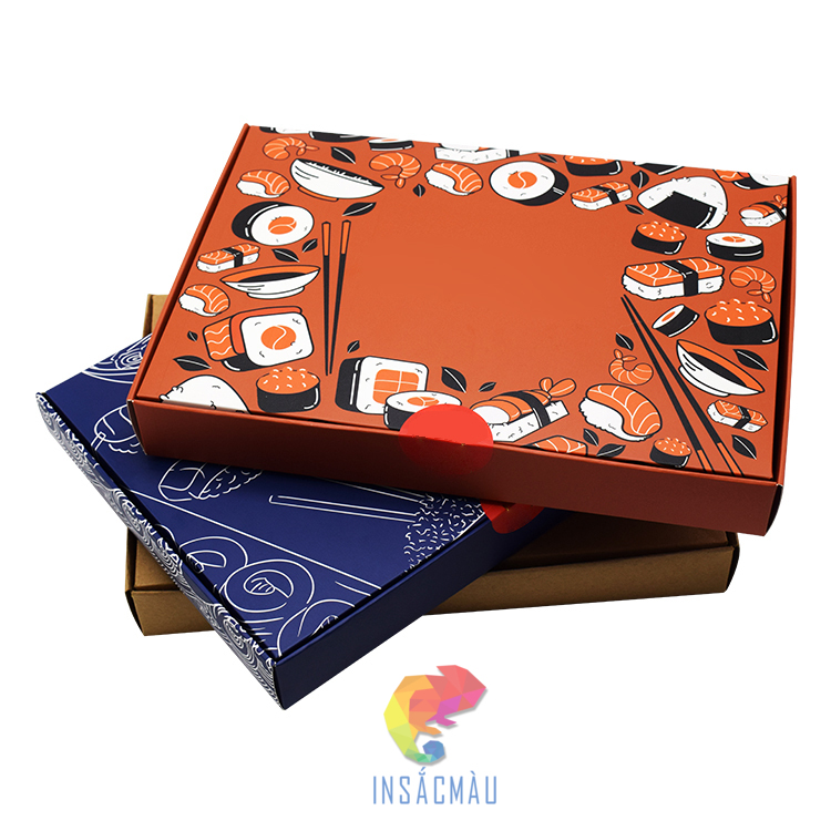 Mẫu hộp giấy đựng sushi đẹp