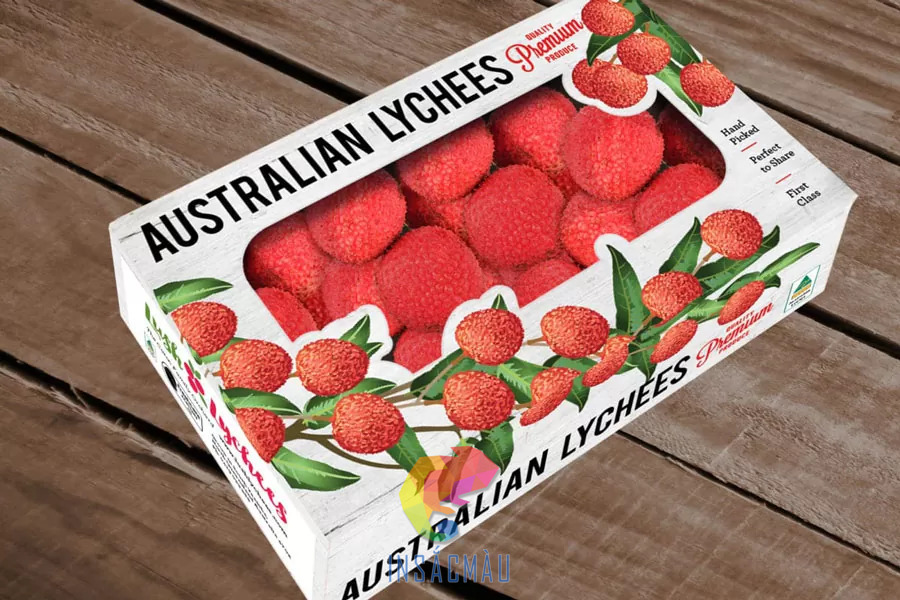 Mẫu hộp giấy đựng dâu tây nhập khẩu