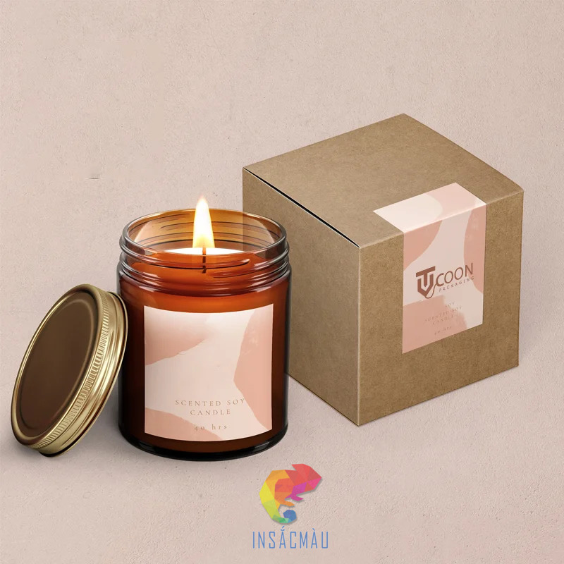 Mẫu hộp giấy kraft đựng nến thơm