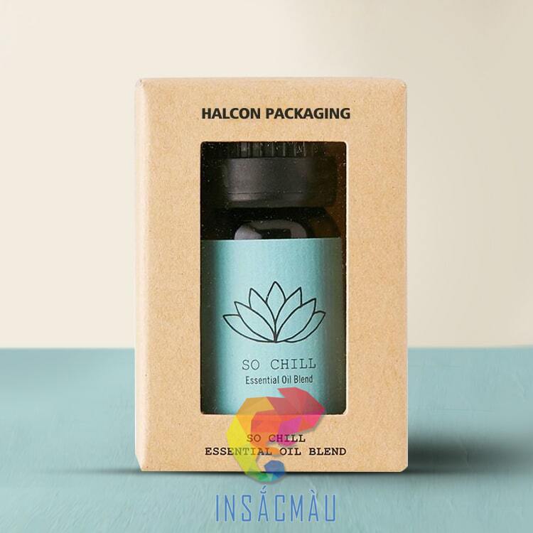 Mẫu hộp đựng tinh dầu có cửa sổ