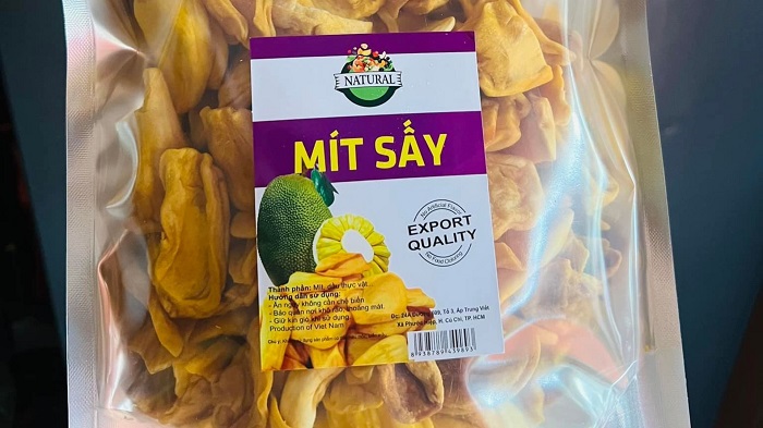Mẫu tem nhãn mít sấy đẹp, chất lượng