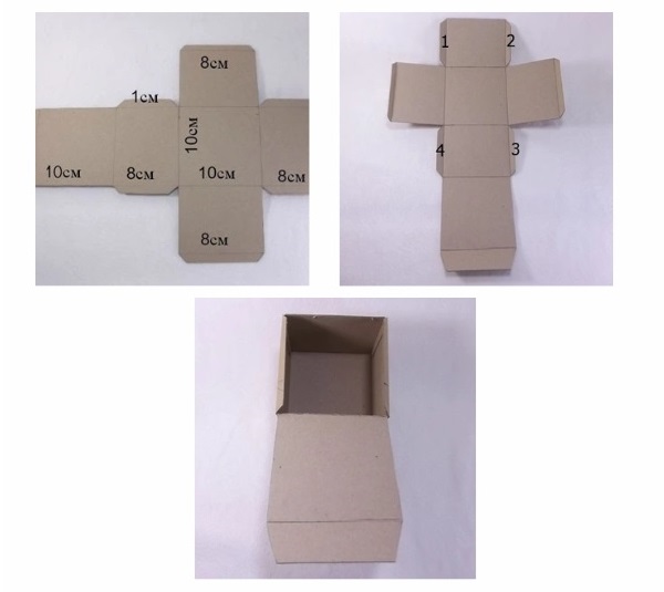 Cách làm hộp giấy bằng bìa carton dạng nắp gài