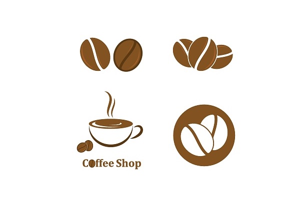 Các mẫu logo hình hạt cà phê - 5