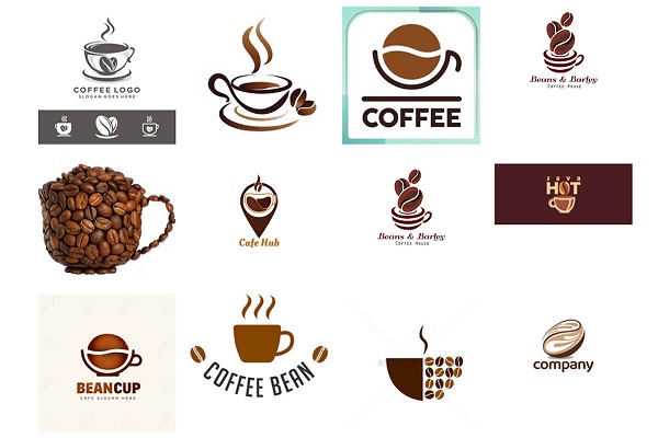 Các mẫu logo hình hạt cà phê - 6