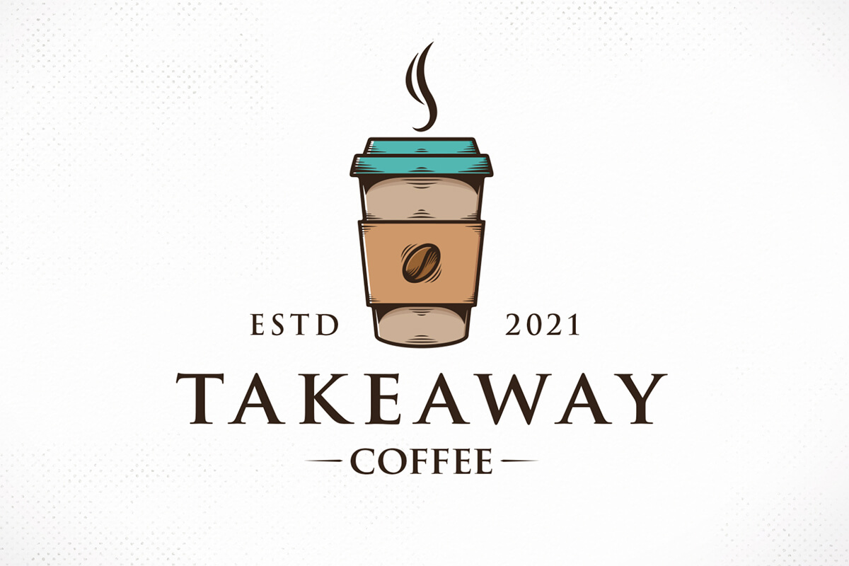 Mẫu logo hình ly cà phê - 4
