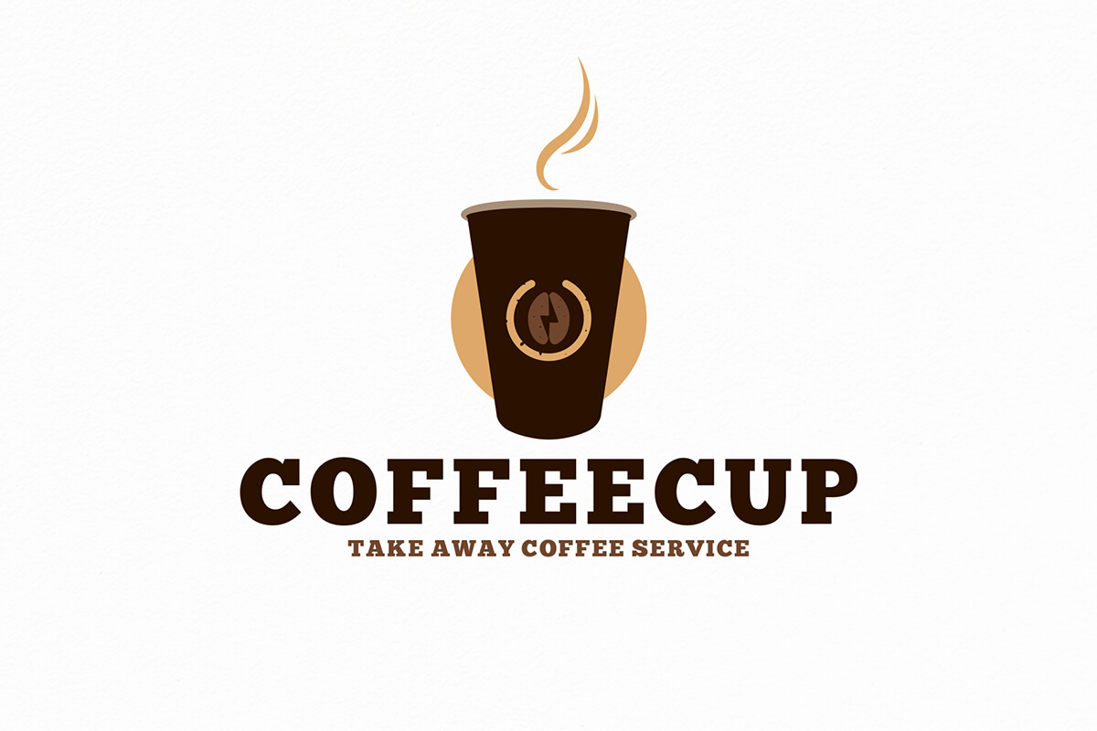 Mẫu logo hình ly cà phê - 5