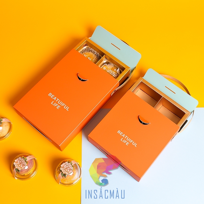In hộp bánh trung thu 40 Mẫu hộp đựng bánh trung thu dạng nắp trượt