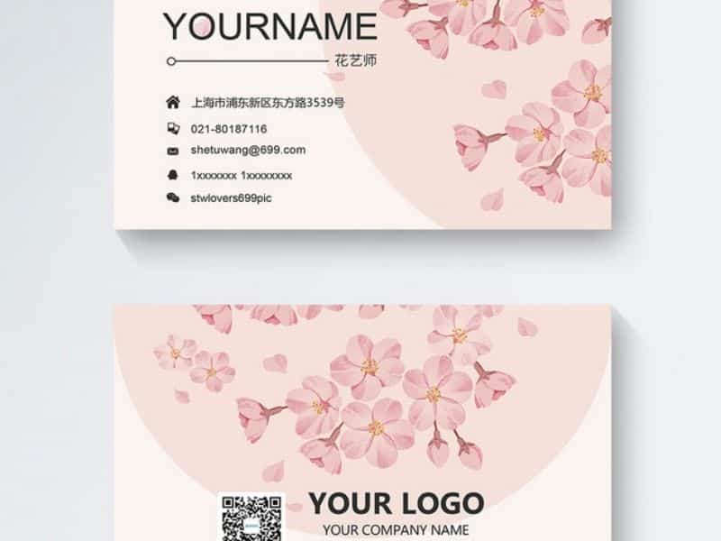 Mẫu card visit cho shop hoa - 1