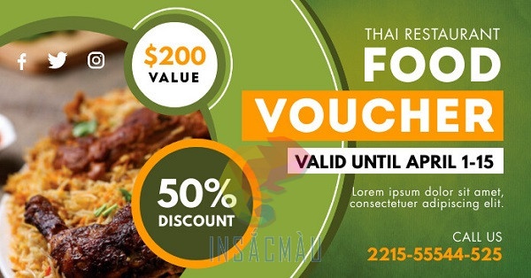 Mẫu voucher nhà hàng - 7