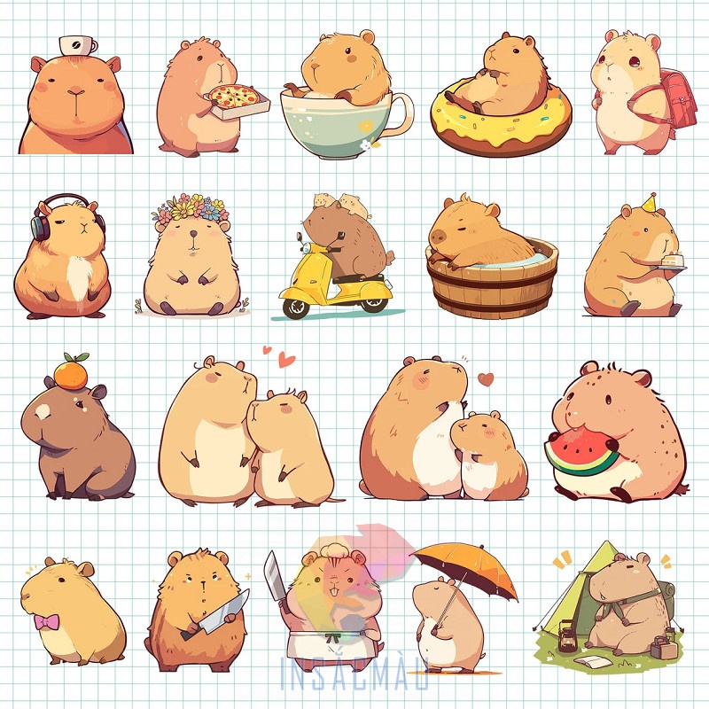 sticker capybara - 57