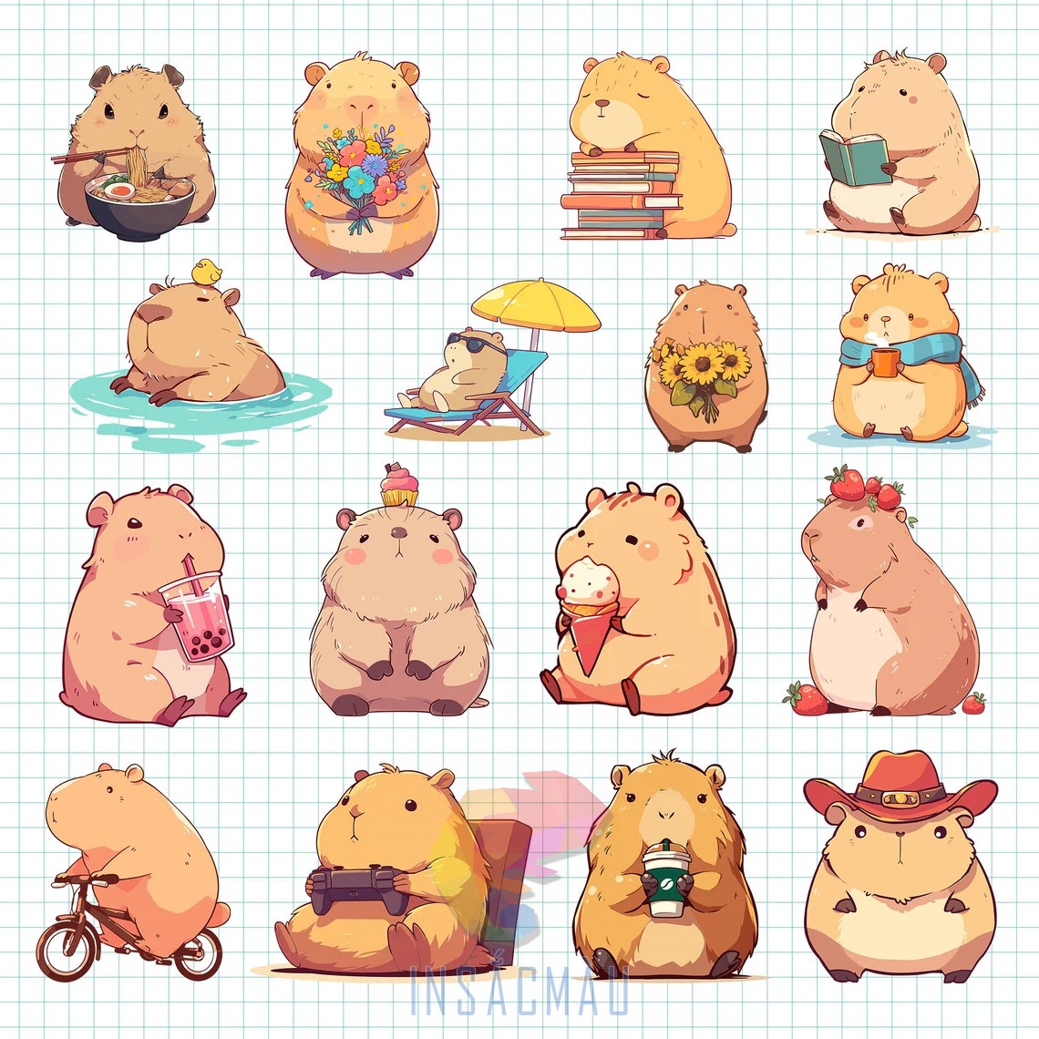 sticker capybara - 60