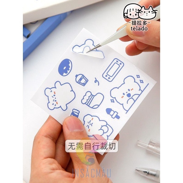 Mẫu sticker gấu cute - 1