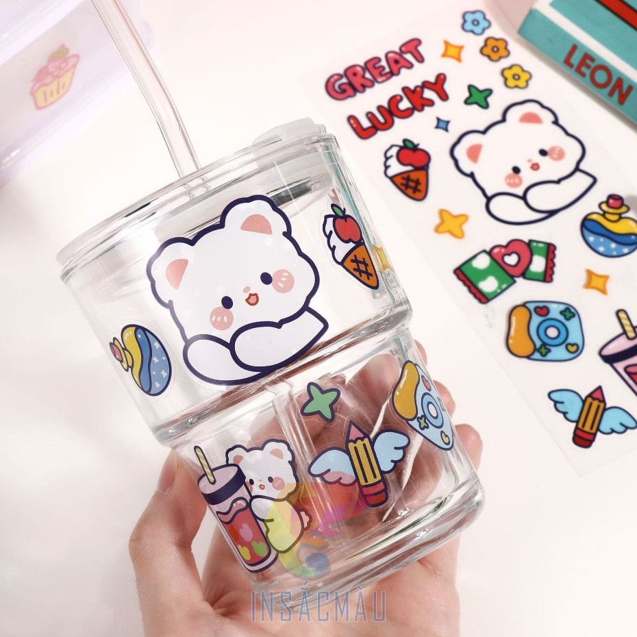 Mẫu sticker gấu béo cute - 31