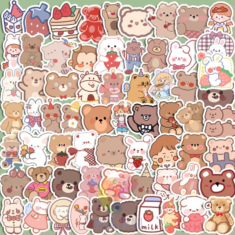 Mẫu sticker gấu béo cute - 36