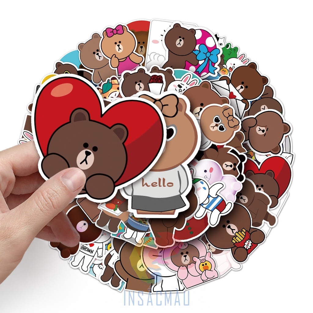 Mẫu sticker gấu cute - 8