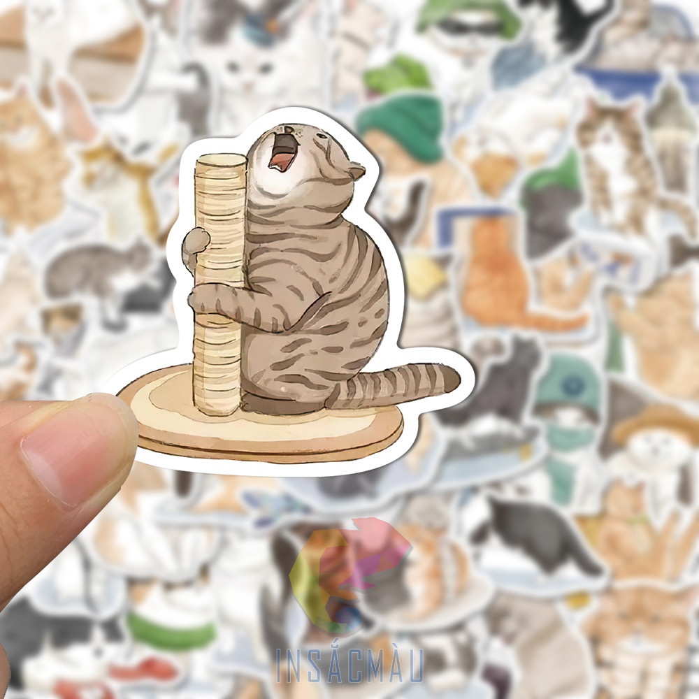 Mẫu sticker mèo cute - 21