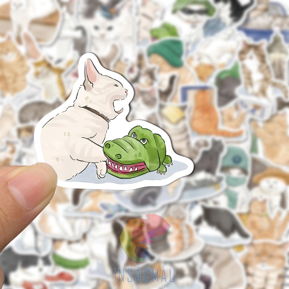 Mẫu sticker mèo cute - 24