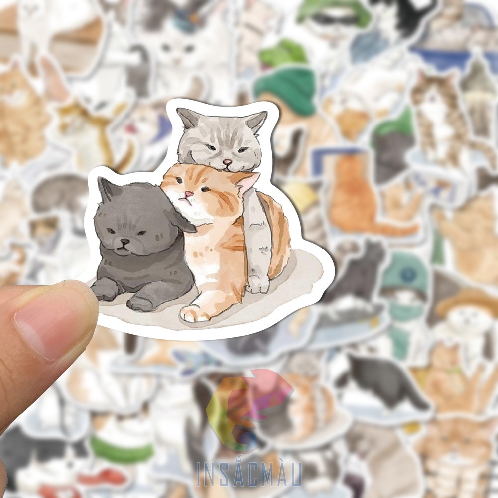 Mẫu sticker mèo cute - 25