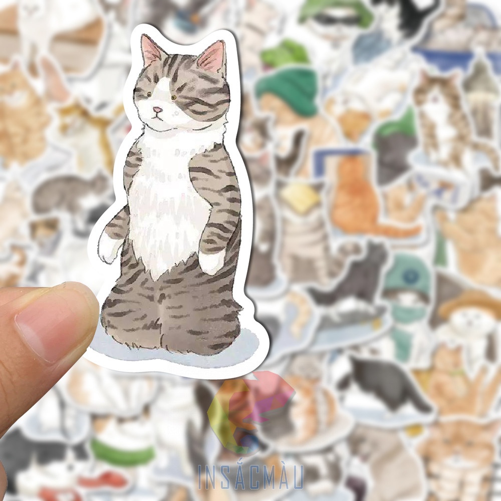 Mẫu sticker mèo cute - 27