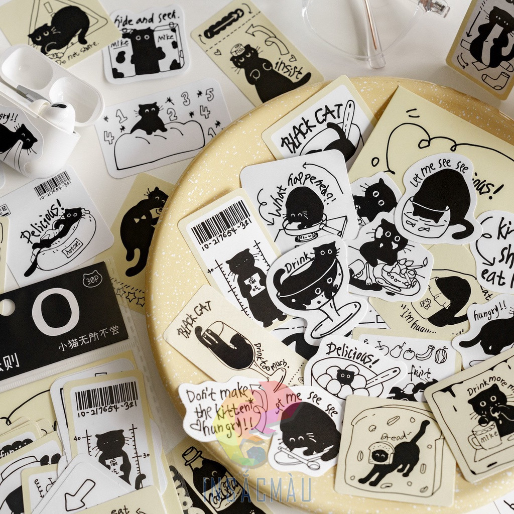 Mẫu sticker mèo cute - 38