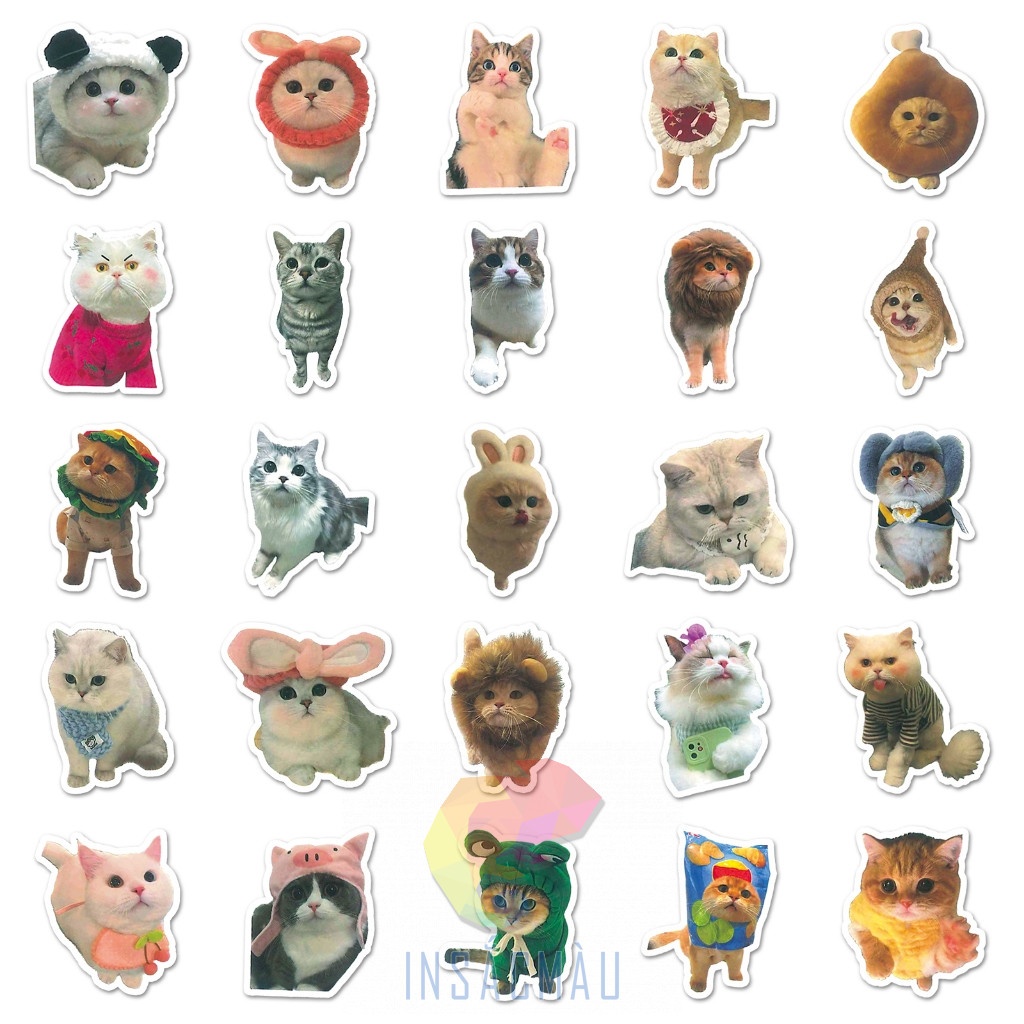 Mẫu sticker mèo cute - 44