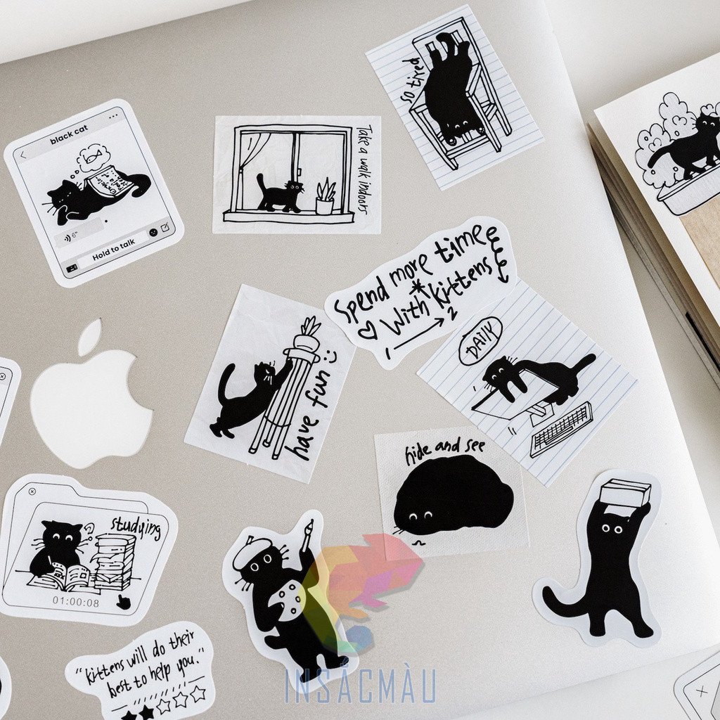 Mẫu sticker mèo cute - 47