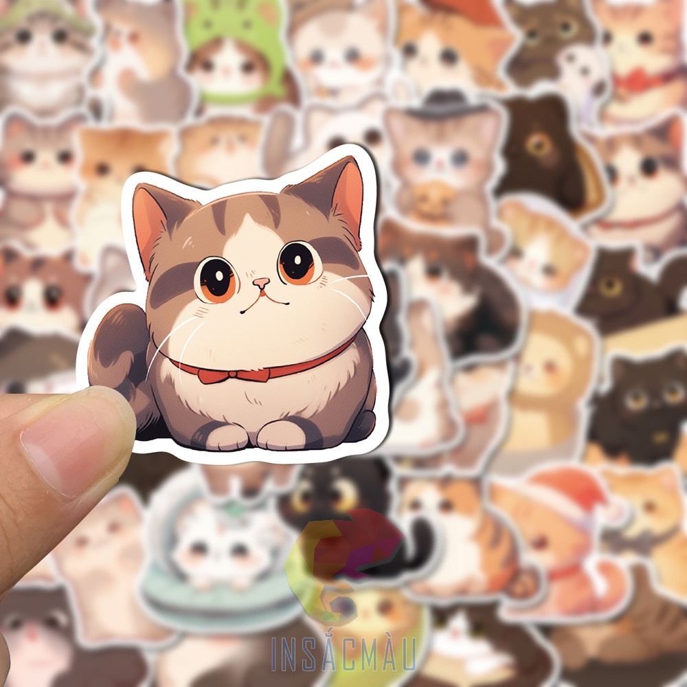 Mẫu sticker mèo cute - 50