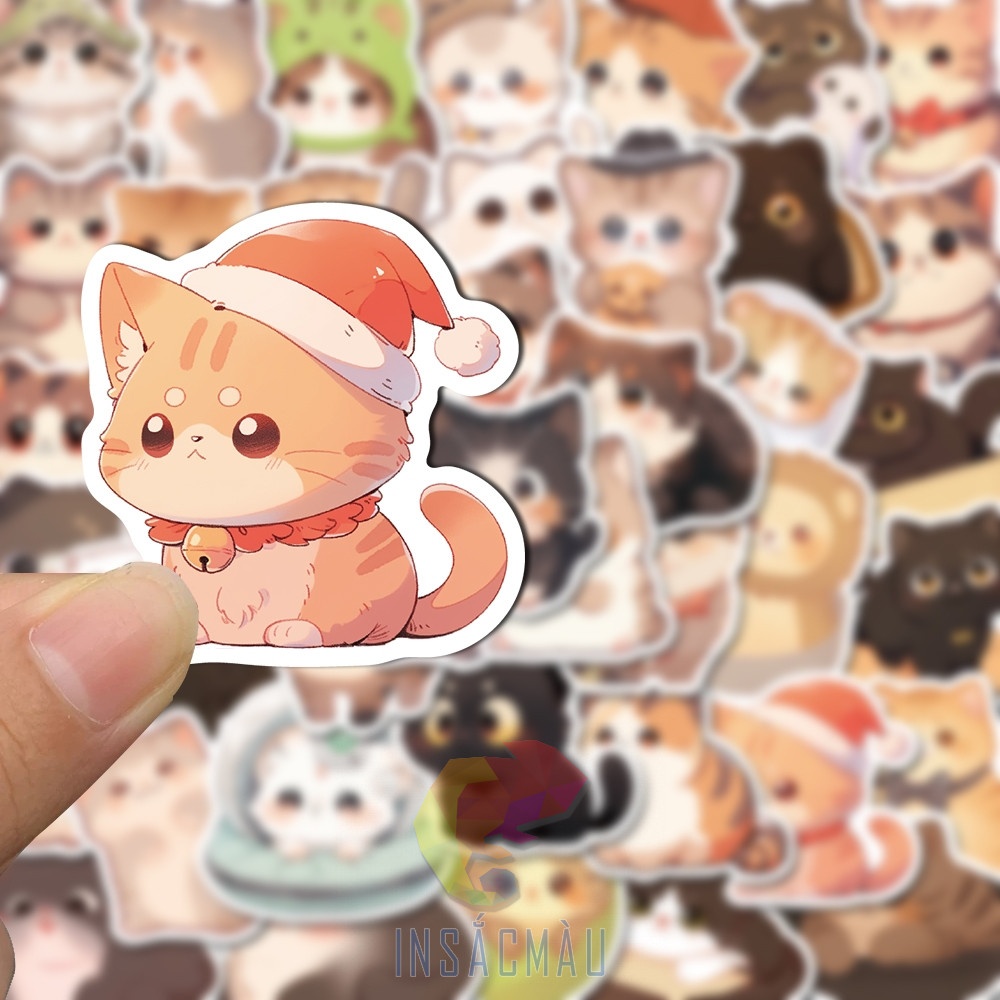 Mẫu sticker mèo cute - 52