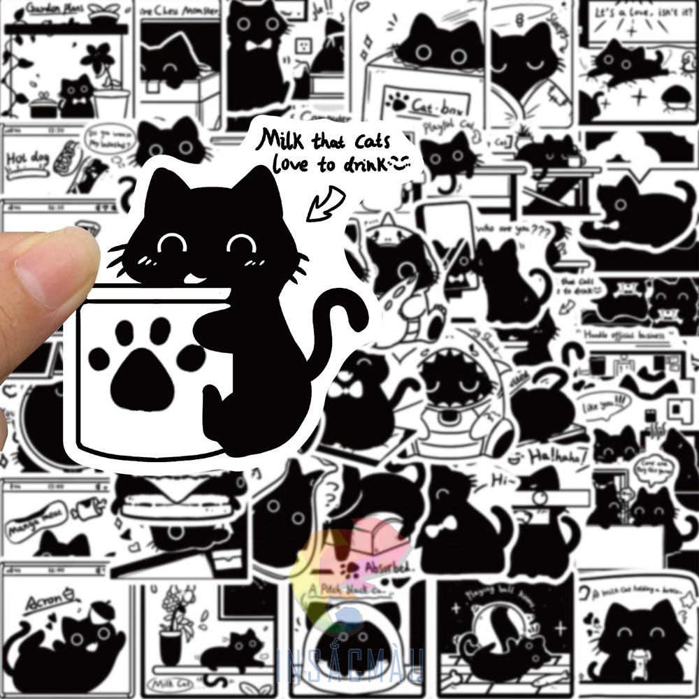 Mẫu sticker mèo cute - 59