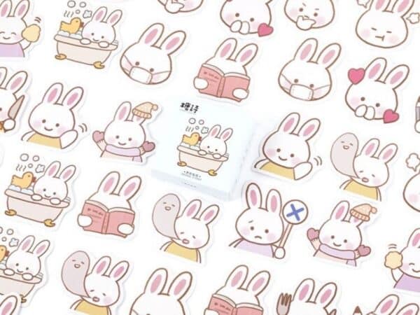 60+ Mẫu Sticker Thỏ Cute, Dễ Thương, Sáng Tạo Nhất - In Sắc Màu