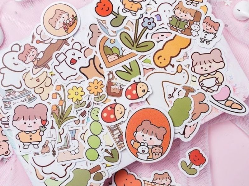 Mẫu sticker thỏ dễ thương - 18