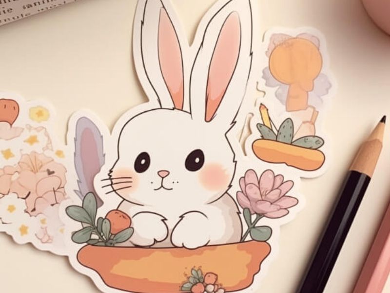 Đặc điểm của các hình sticker thỏ cute