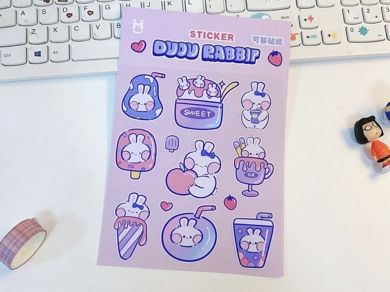 Mẫu sticker thỏ dễ thương - 38