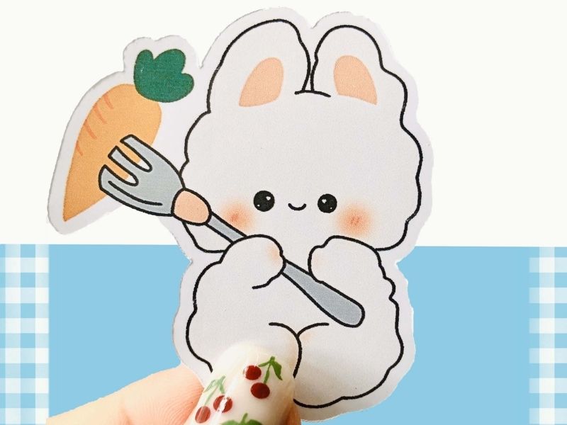 Mẫu sticker thỏ dễ thương - 39