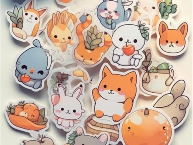 Mẫu sticker thỏ dễ thương - 43